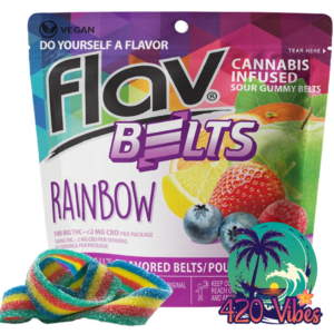 Rainbow Belt 10 pieces • 1000mg THC total Sweet, sour, and straight-up vibey 🌊 These rainbow belts hit with that perfect balance — tangy sugar rush on the outside, smooth elevated ride on the inside. Crafted for those who like their highs flavor-packed and controlled, each belt lets you dose your way while enjoying a nostalgic candy feel with a grown-up twist 😏 Perfect for beach days, sunset hangs, or leveling up your night in Vallarta 🌅 ✨ Flavor: Tart • Fruity • Candy rainbow 🌿 Effects: Euphoric • Uplifted • Chill body feel 🔥 Strength: 1000mg total (10 pieces = 100mg each) 🎯 Vibe: Fun • Social • Carefree energy “Sweet on the tongue… heavy on the vibe 🌈🔥”